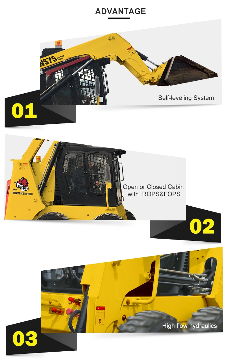 Mini Cargador Skid Steer Loader for Construction